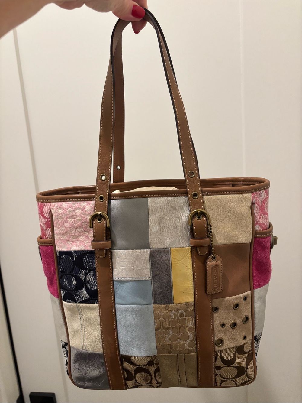 Vintage Coach Holiday Patchwork Gallery Tote Creed B06Q-10001 Rare Y2K and NWOT
